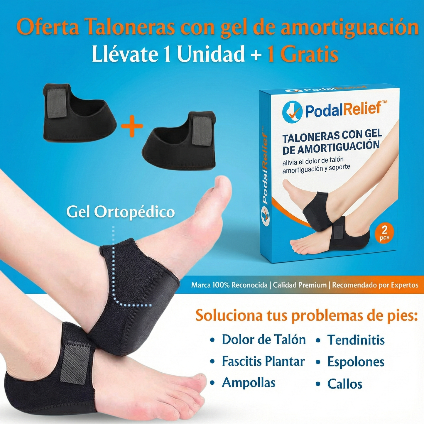 PodalRelief™ | ¡Alivio Inmediato para Fascitis y Dolor de Talón!
